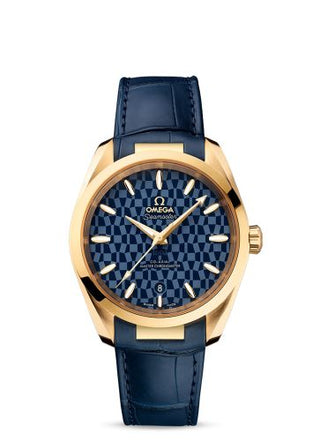 Omega - 522.53.38.20.03.001  Seamaster Aqua Terra 150M Master Chronometer 38 Yellow Gold / Blue / Tokyo 2020 Olympics