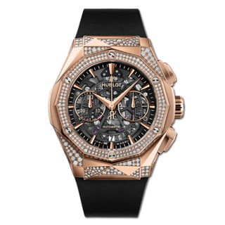 Hublot - 525.OX.0180.RX.1804.ORL19  Classic Fusion 45 Aerofusion Chronograph Orlinski King Gold Alternative Pavé