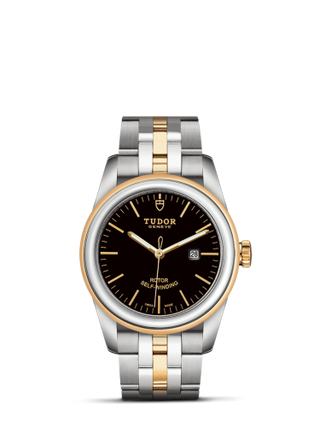 Tudor - 53003-0007  Glamour Date 31 Stainless Steel / Yellow Gold / Black / Bracelet