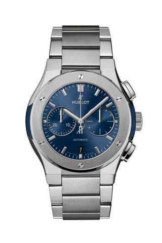 Hublot - 540.NX.7170.NX  Classic Fusion 42 Chronograph Titanium / Blue / Bracelet