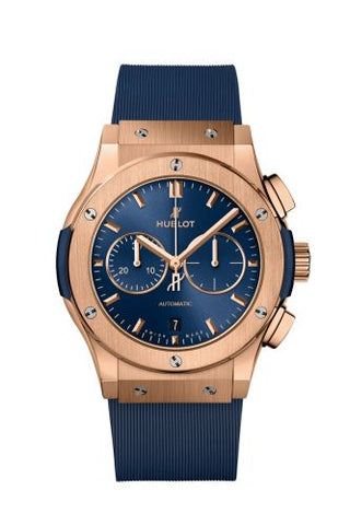 Hublot - 541.OX.7180.RX  Classic Fusion 42 Chronograph King Gold / Blue / Rubber