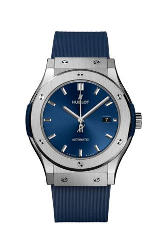 Hublot - 542.NX.7170.RX  Classic Fusion 42 Titanium / Blue / Rubber