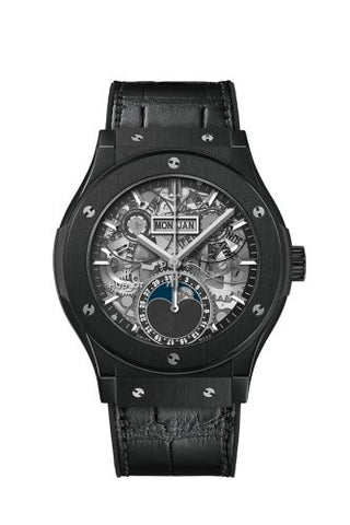 Hublot - 547.CX.0170.LR  Classic Fusion Aerofusion Moonphase Black Magic / Alligator