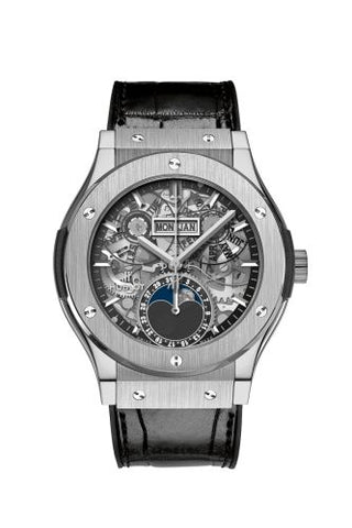 Hublot - 547.NX.0170.LR  Classic Fusion Aerofusion Moonphase Titanium / Alligator