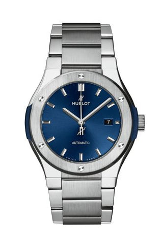 Hublot - 548.NX.7170.NX  Classic Fusion 42 Titanium / Blue / Bracelet