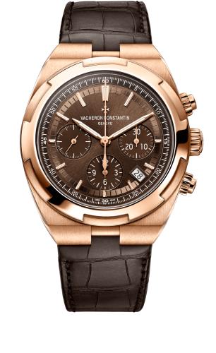 Vacheron Constantin - 5500V/000R-B435  Overseas Chronograph Pink Gold / Brown / Bracelet