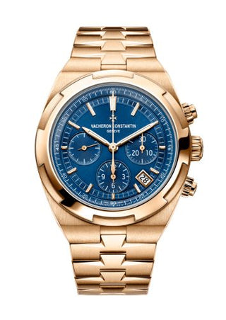 Vacheron Constantin - 5500V/110R-B952  Overseas Chronograph Pink Gold / Blue / Bracelet