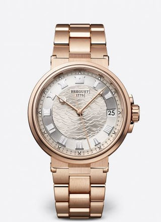 Breguet - 5517BR/12/RZ0  Marine 5517 Rose Gold / Silver / Bracelet