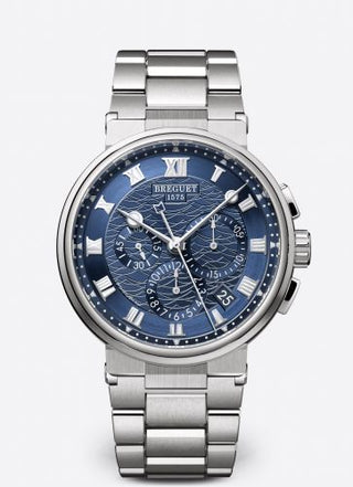 Breguet - 5527BB/Y2/BW0  Marine Chronograph 5527 White Gold / Blue / Bracelet