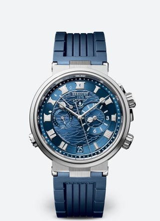 Breguet - 5547BB/Y2/5ZU  Marine Alarme Musicale White Gold / Blue / Rubber