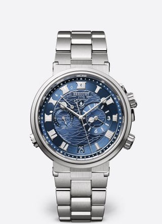 Breguet - 5547BB/Y2/BZ0  Marine Alarme Musicale White Gold / Blue / Bracelet