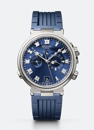 Breguet - 5547TI/Y1/5ZU  Marine Alarme Musicale Titanium / Blue / Rubber