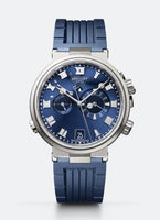 Breguet Marine Hora Mundi 5557 White Gold / Blue / Bracelet (5547TI/Y1/5ZU)