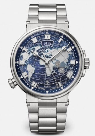 Breguet - 5557BB/YS/BW0  Marine Hora Mundi 5557 White Gold / Blue / Bracelet