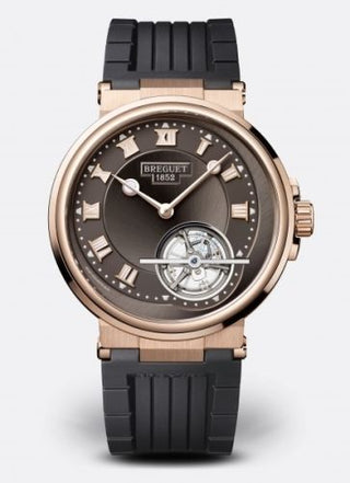 Breguet - 5577BR/G2/5WV  Marine Tourbillon 5577 Rose Gold / Slate / Rubber