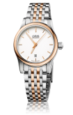 Oris - 01 561 7650 4351-07 8 14 63  Classic Date Lady 28.5 Stainless Steel - Rose Gold / Silver / Bracelet