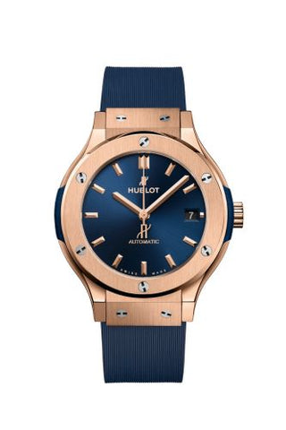 Hublot - 565.OX.7180.RX  Classic Fusion 38 King Gold / Blue / Alligator