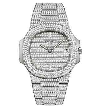 Patek Philippe - 5719/1G-001  Nautilus 5719 White Gold Full Diamond