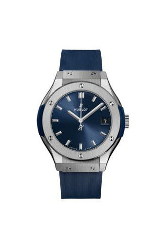 Hublot - 581.NX.7170.RX  Classic Fusion 33 Titanium / Blue / Rubber