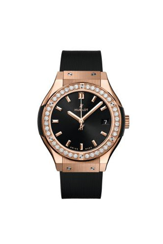 Hublot - 581.OX.1480.RX.1104  Classic Fusion 33 King Gold - Diamond / Black / Rubber