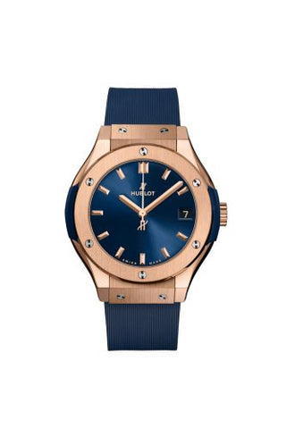 Hublot - 581.OX.7180.RX  Classic Fusion 33 King Gold / Blue / Alligator