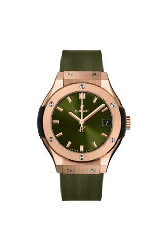 Hublot - 581.OX.8980.RX  Classic Fusion 33 King Gold / Green / Alligator