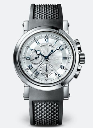 Breguet - 5827BB/12/5ZU  Marine Chronograph 5827 White Gold / Silver / Rubber