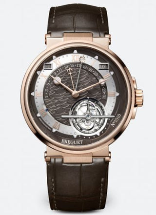 Breguet - 5887BR/G2/9WV  Marine Tourbillon Equation of Time 5887 Rose Gold / Brown / Alligator