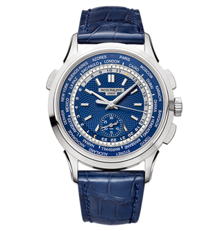 Patek Philippe - 5930G-001  World Time Chronograph 5930 White Gold / Blue / Hong Kong