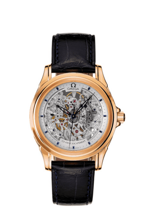 Omega - 5932.30.23  De Ville Co-Axial 37.5 Red Gold / Skeleton