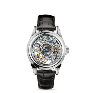 Omega - 5945.30.31  De Ville Tourbillon Platinum / Skeleton