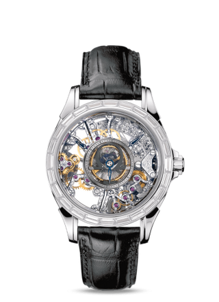 Omega - 5946.30.31  De Ville Tourbillon Platinum / Baguette / Skeleton