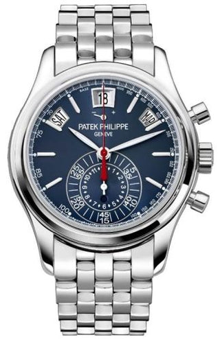 Patek Philippe - 5960/1P-0XX  Annual Calendar Chronograph 5960 Platinum / Blue / Bracelet