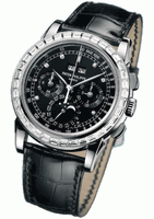 Patek Philippe Perpetual Calendar Chronograph 3970 Platinum / Black Diamond (5971P-001)