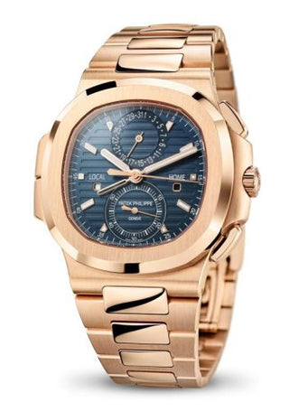 Patek Philippe - 5990/1R-001  Nautilus Travel Time Rose Gold / Blue