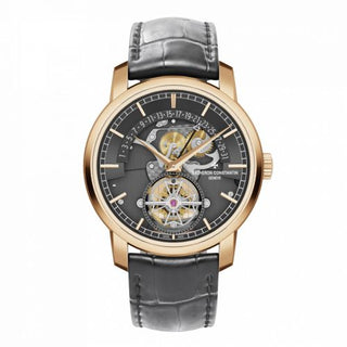 Vacheron Constantin - 6010T/000R-B638  Traditionnelle Tourbillon Retrograde Date Openface Pink Gold / Silver