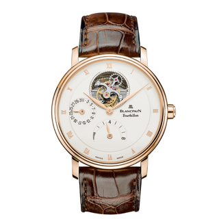 Blancpain - 6025-3642-55B  Villeret Tourbillon 8 Jours Red Gold / Opaline