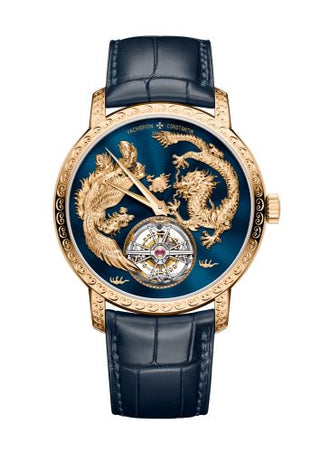 Vacheron Constantin - 6040T/000R-B960  Traditionnelle Tourbillon Phoenix and the Dragon Pink Gold / Blue