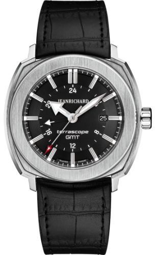 JeanRichard - 60520-11-601-FB6A  Terrascope GMT Stainless Steel / Black