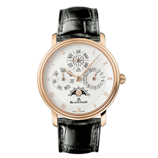 Blancpain - 6057-3642-53B  Villeret Quantième Perpétuel Red Gold / Opaline