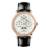 Blancpain Villeret Quantième Complet Stainless Steel / White (6057-3642-53B)