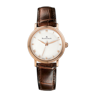 Blancpain - 6102-3642-55A  Villeret Ultraplate Automatique Ladies Red Gold / Opaline