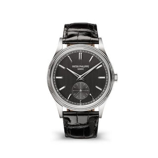 Patek Philippe - 6119G-001  Calatrava Clous de Paris White Gold / Gray