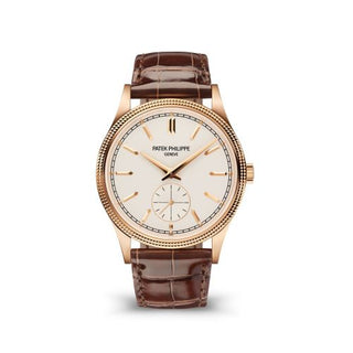 Patek Philippe - 6119R-001  Calatrava Clous de Paris Rose Gold / Silver