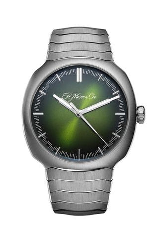 H. Moser & Cie - 6200-1200  Streamliner Centre Seconds Stainless Steel / Green