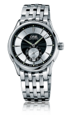 Oris - 01 623 7582 4054-07 8 21 73  Artelier Small Second Date 40 Stainless Steel / Black - Silver / Bracelet