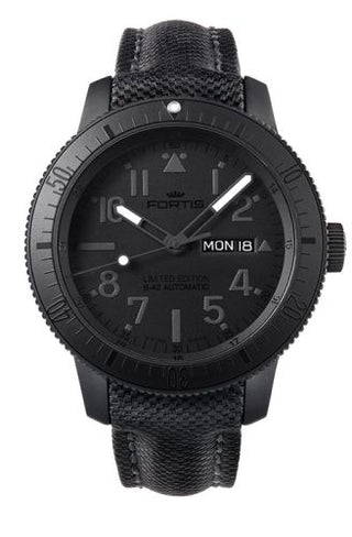 Fortis - 647.28.81  Official Cosmonauts Day-Date Pitch Black