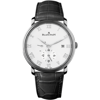 Blancpain - 6606-1127-55B  Villeret Ultraplate Power Reserve Date Stainless Steel / White