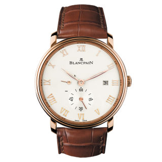 Blancpain - 6606-3642-55B  Villeret Ultraplate Power Reserve Date Red Gold / Opaline