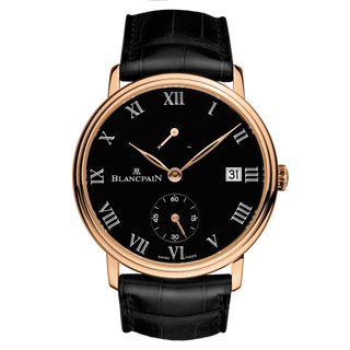 Blancpain - 6614-3637-55B  Villeret 8 Jours Manuelle Red Gold / Black Enamel